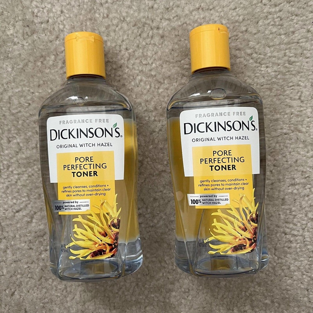 Dickinson's Original Witch Hazel Pore Perfecting Toner Lot of 2 16fl oz